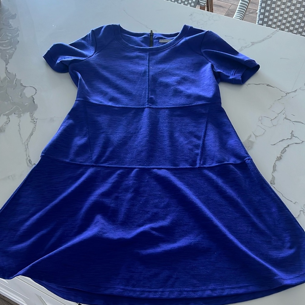 Womens Athleta Sweatshirt Dress - XL - Purple- Fitted - zippered Back